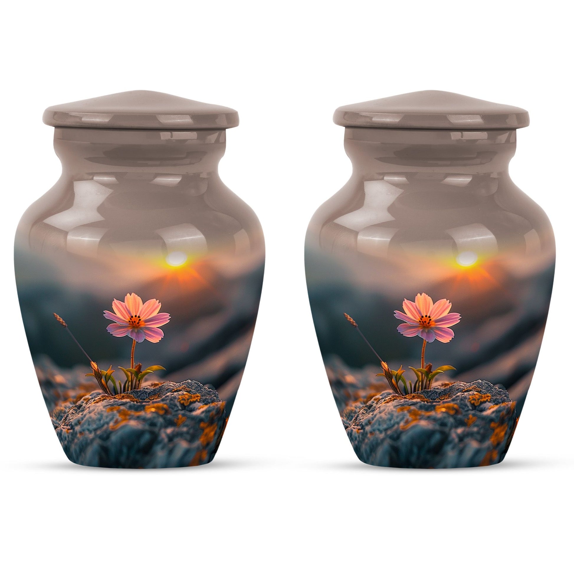 Flower Theme 3 Inch Keepsake Pack of 2