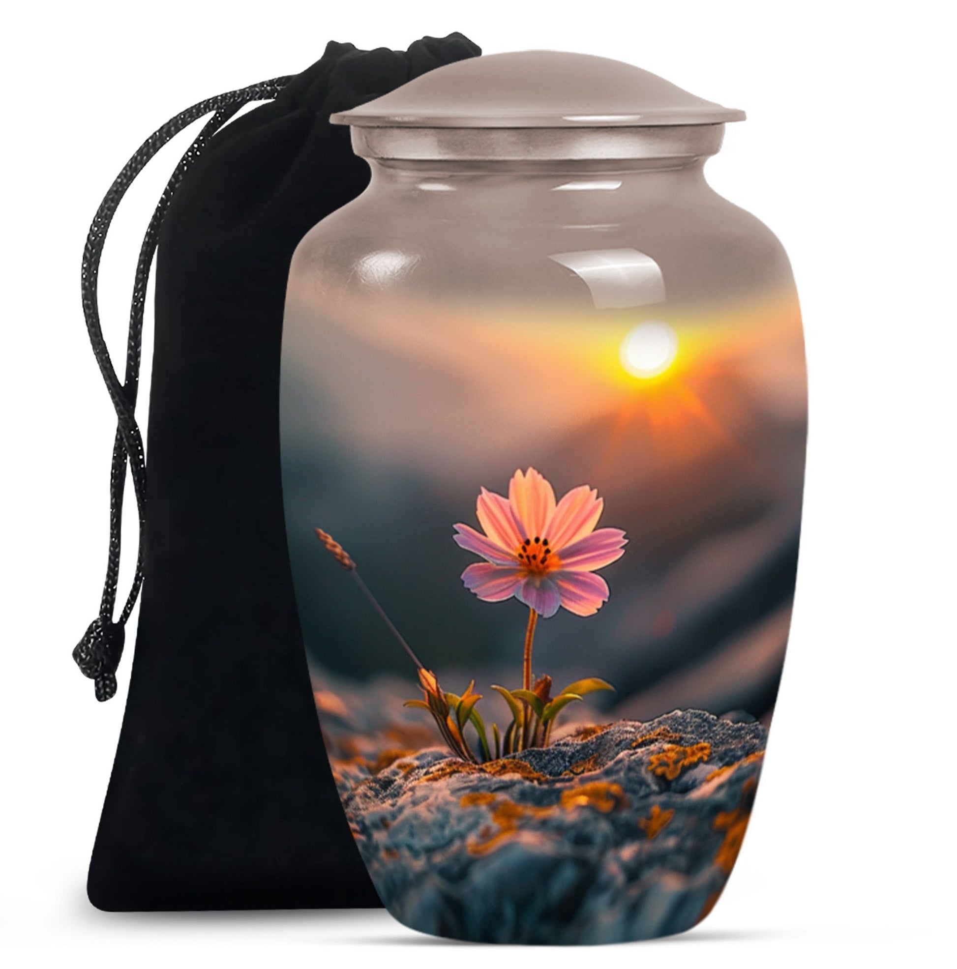Flower Theme Large Urn 10 Inch