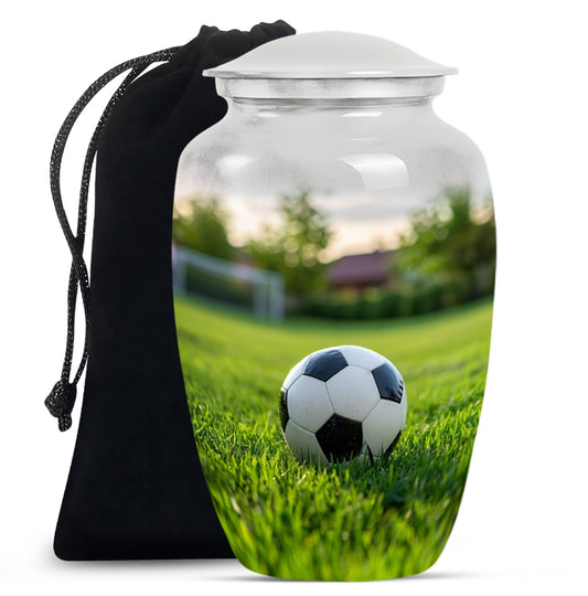 Foothball Theme Large Urn 10 Inch