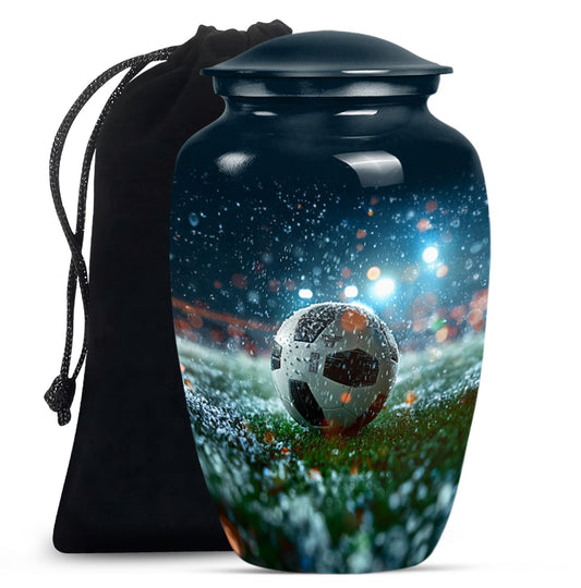 Foothball Theme Large Urn 10 Inch