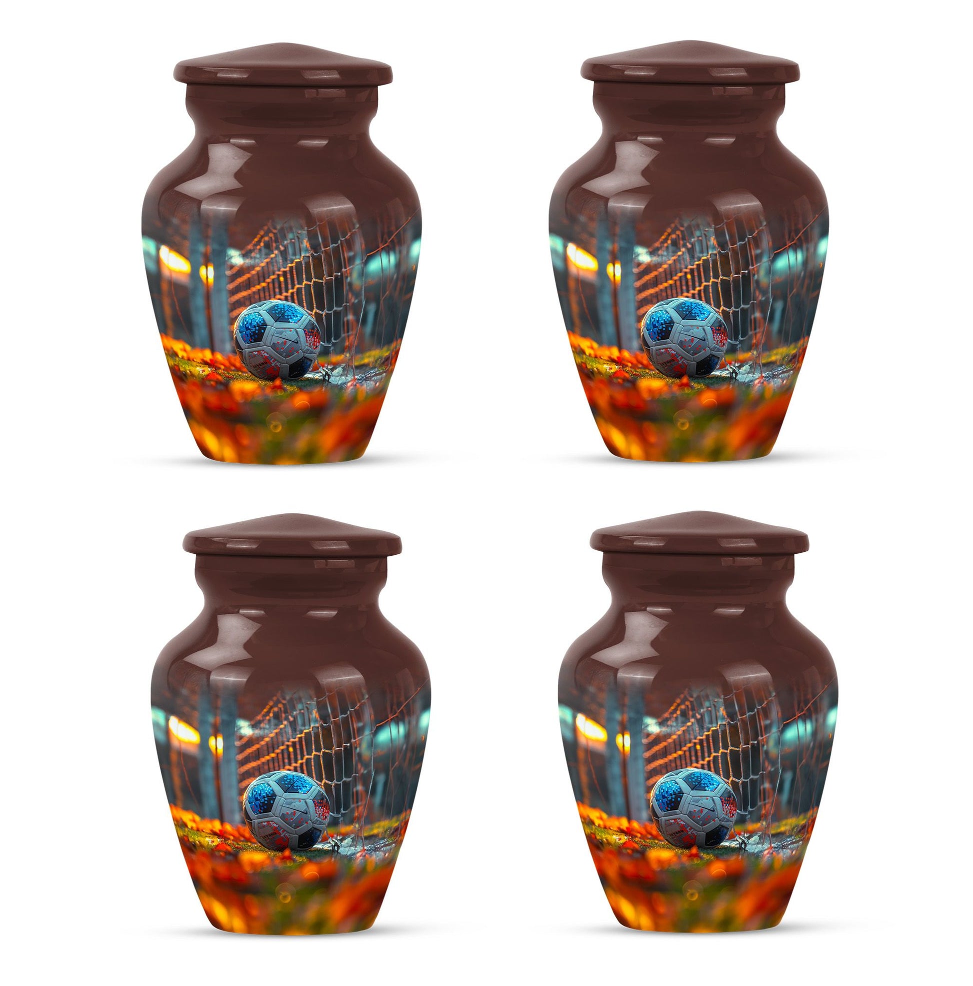 Foothball Theme 3 Inch Keepsake Pack of 4