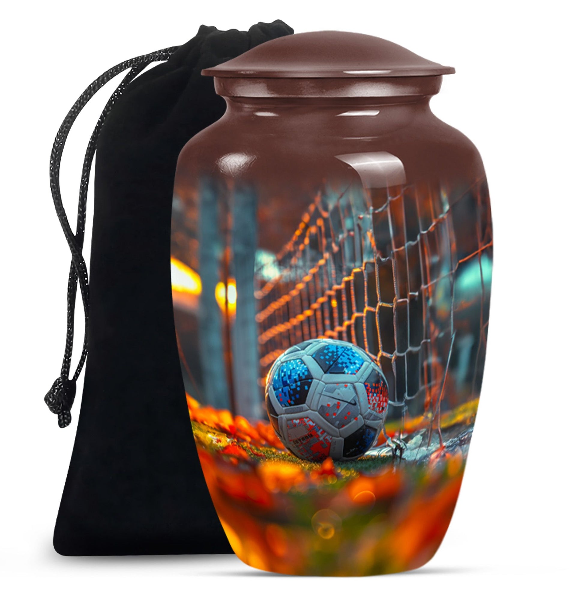Foothball Theme Large Urn 10 Inch