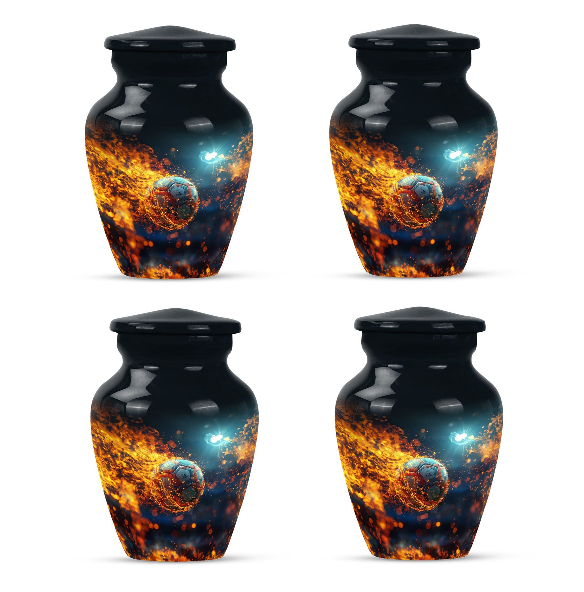 Foothball Theme 3 Inch Keepsake Pack of 4