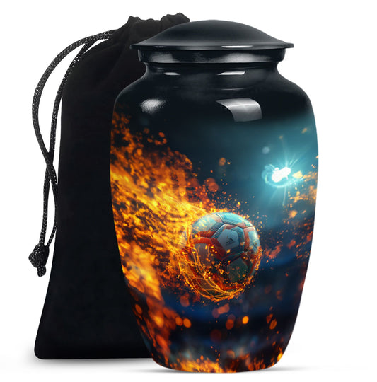 Foothball Theme Large Urn 10 Inch