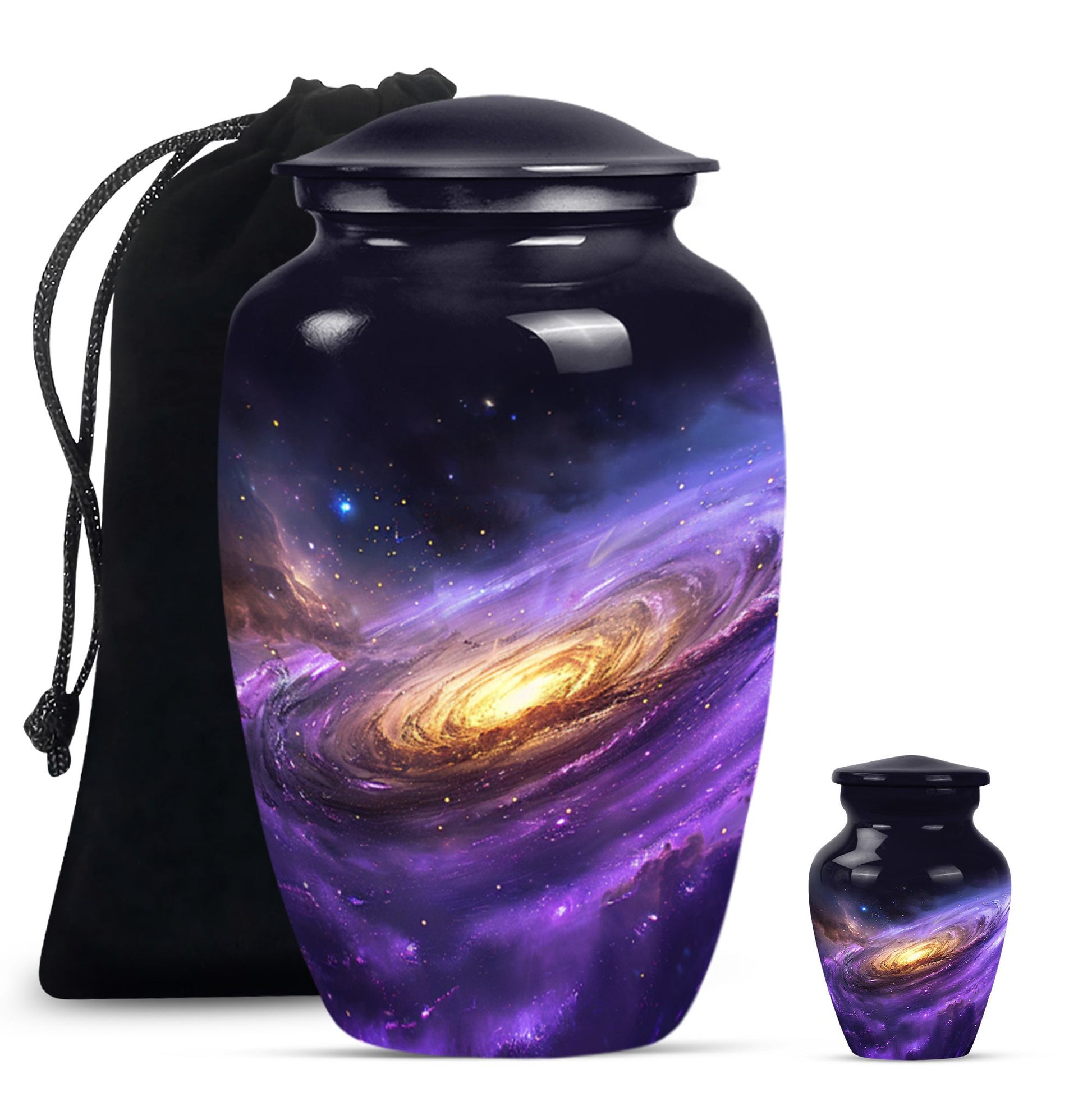 Galaxy Theme Large Urn With 1 Keepsake Urn