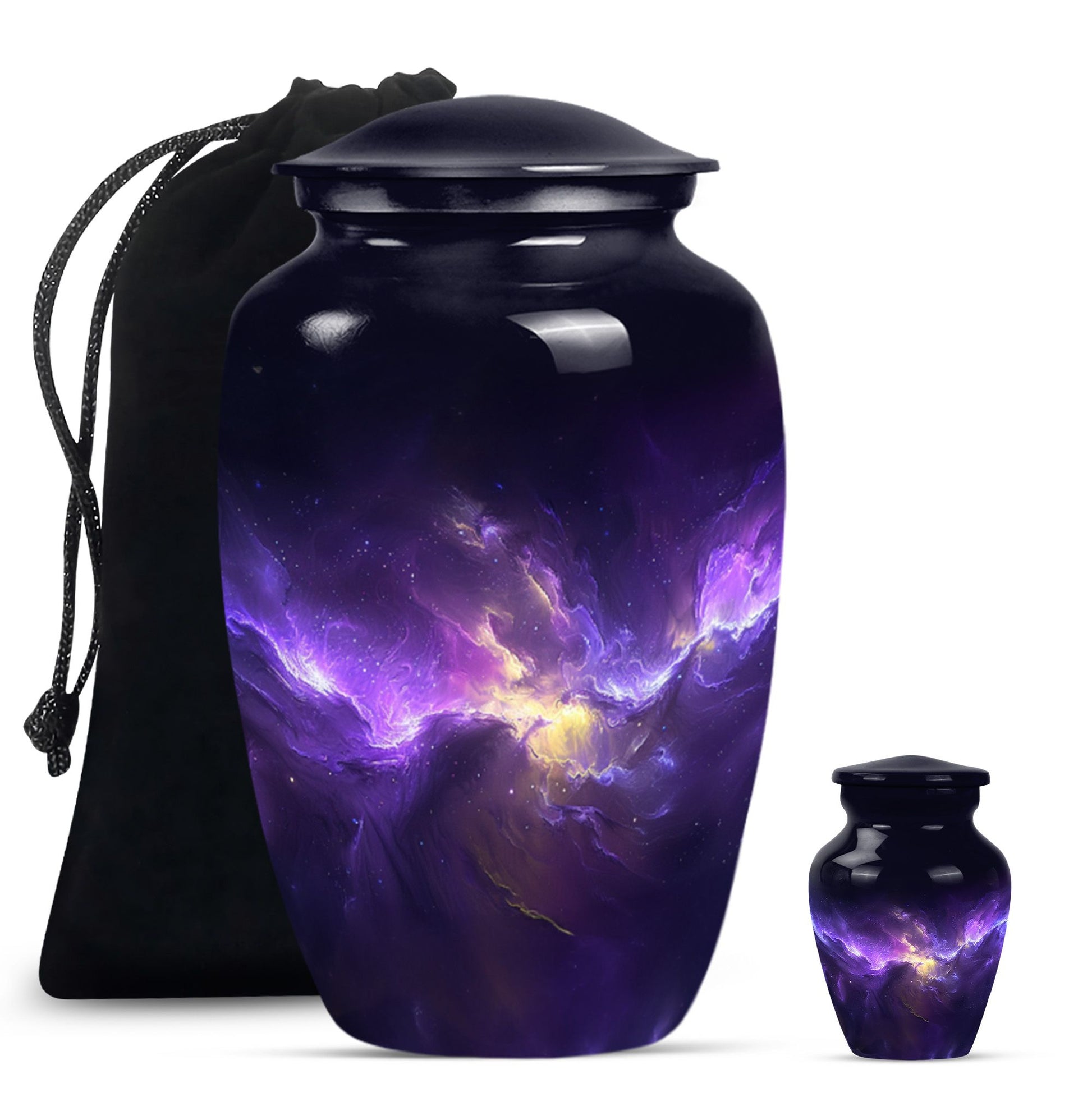 Galaxy Theme Large Urn With 1 Keepsake Urn
