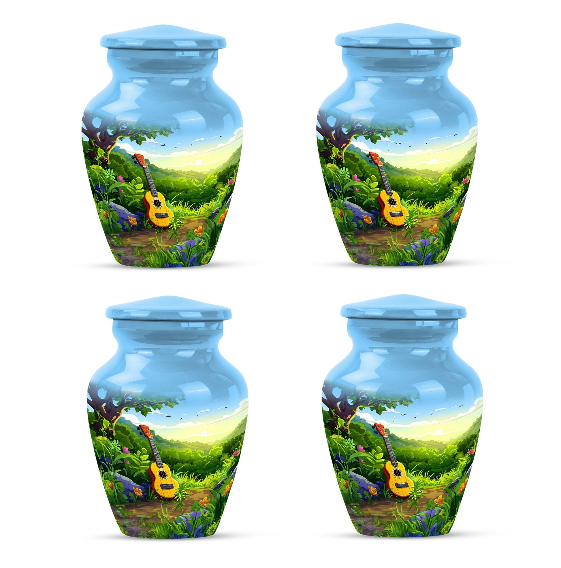 Guitar Theme 3 Inch Keepsake Pack of 4