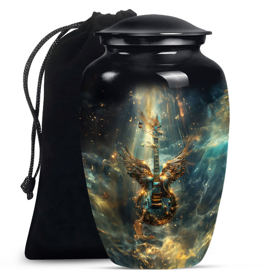 Guitar Theme Large Urn 10 Inch