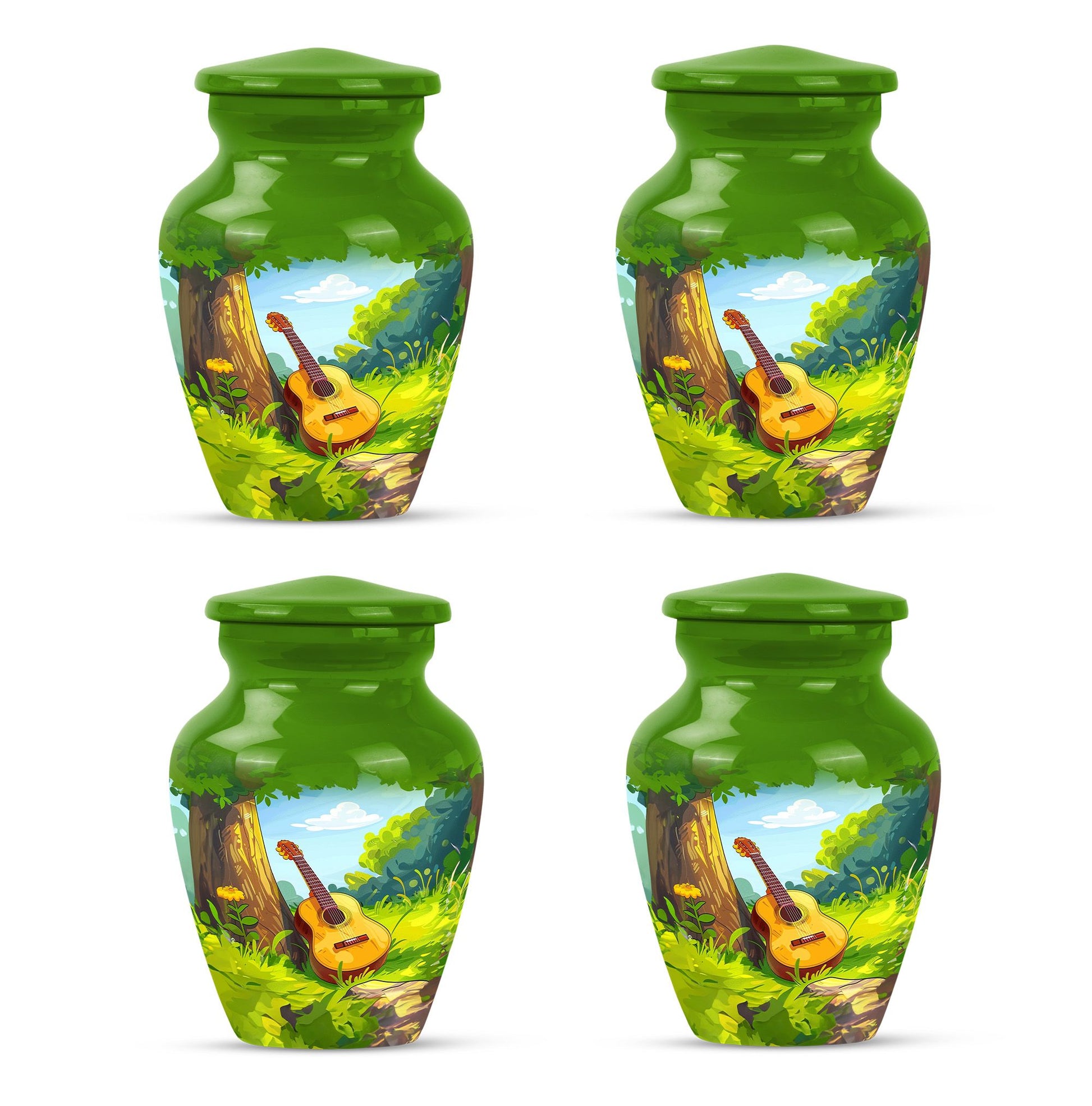 Guitar Theme 3 Inch Keepsake Pack of 4