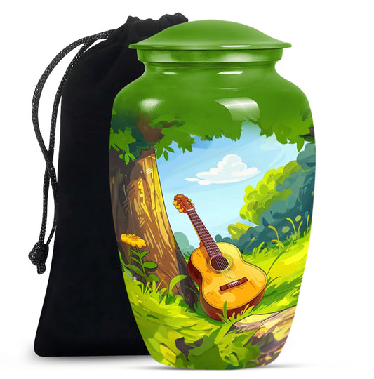 Guitar Theme Large Urn 10 Inch