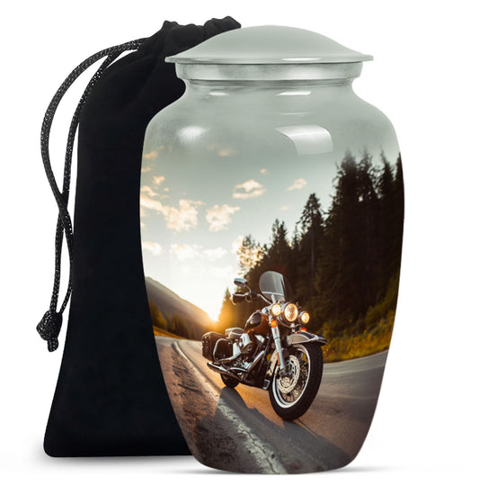 Bike Theme Large Urn 10 Inch