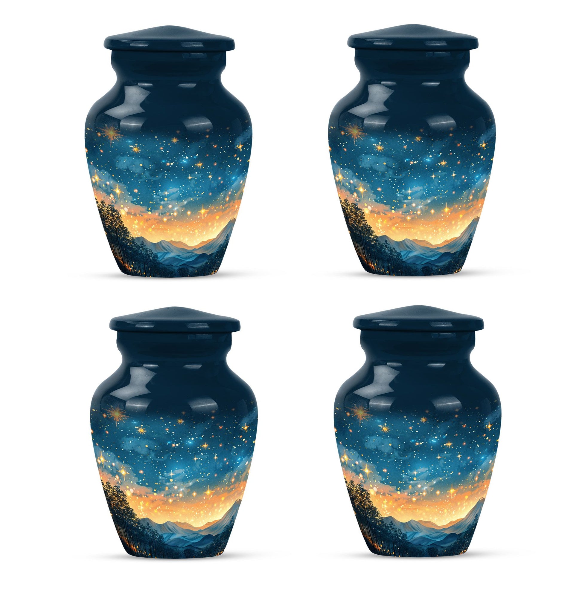 Majestic Sky Theme 3 Inch Keepsake Pack of 4