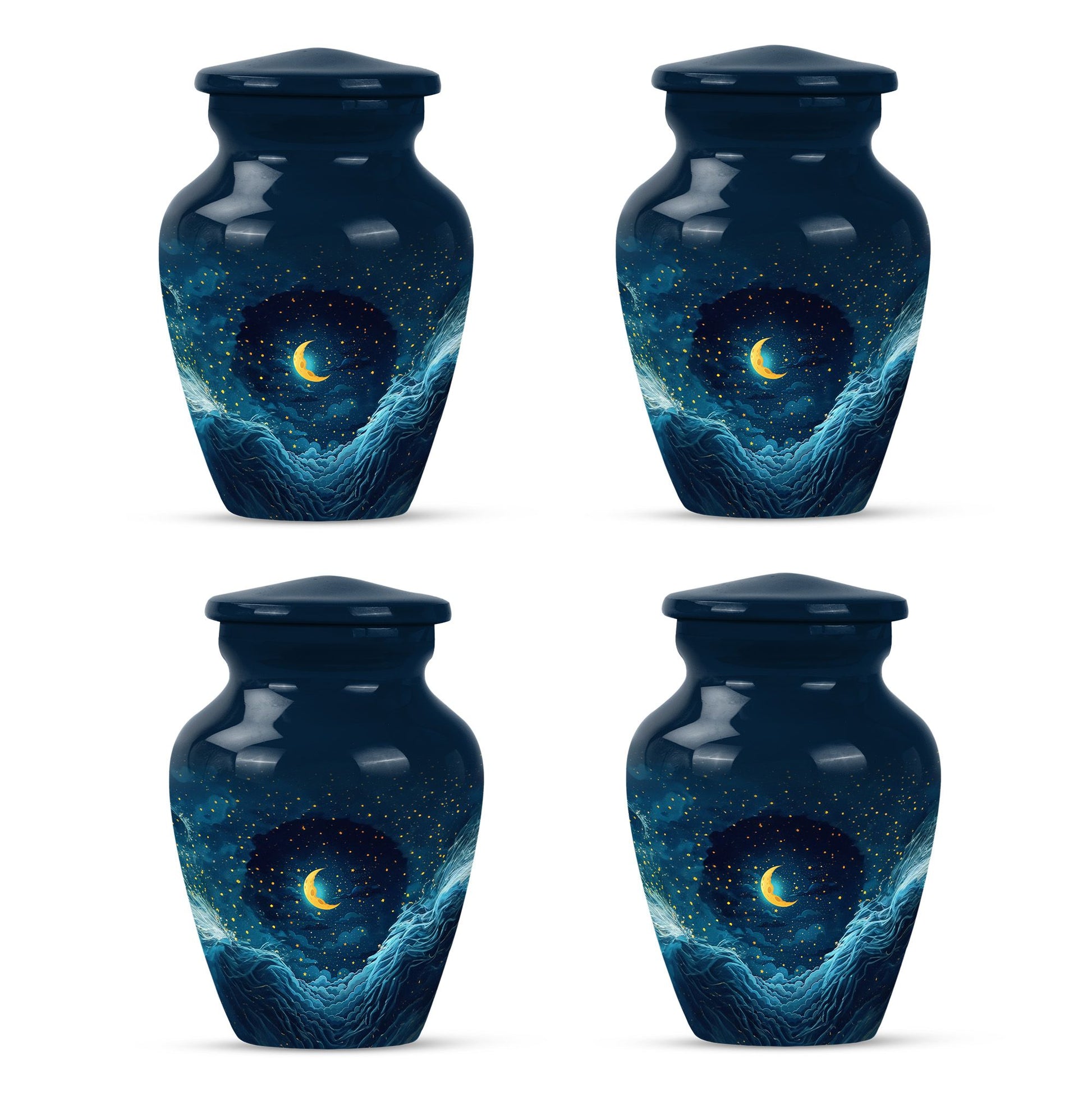 Majestic Moon Theme 3 Inch Keepsake Pack of 4