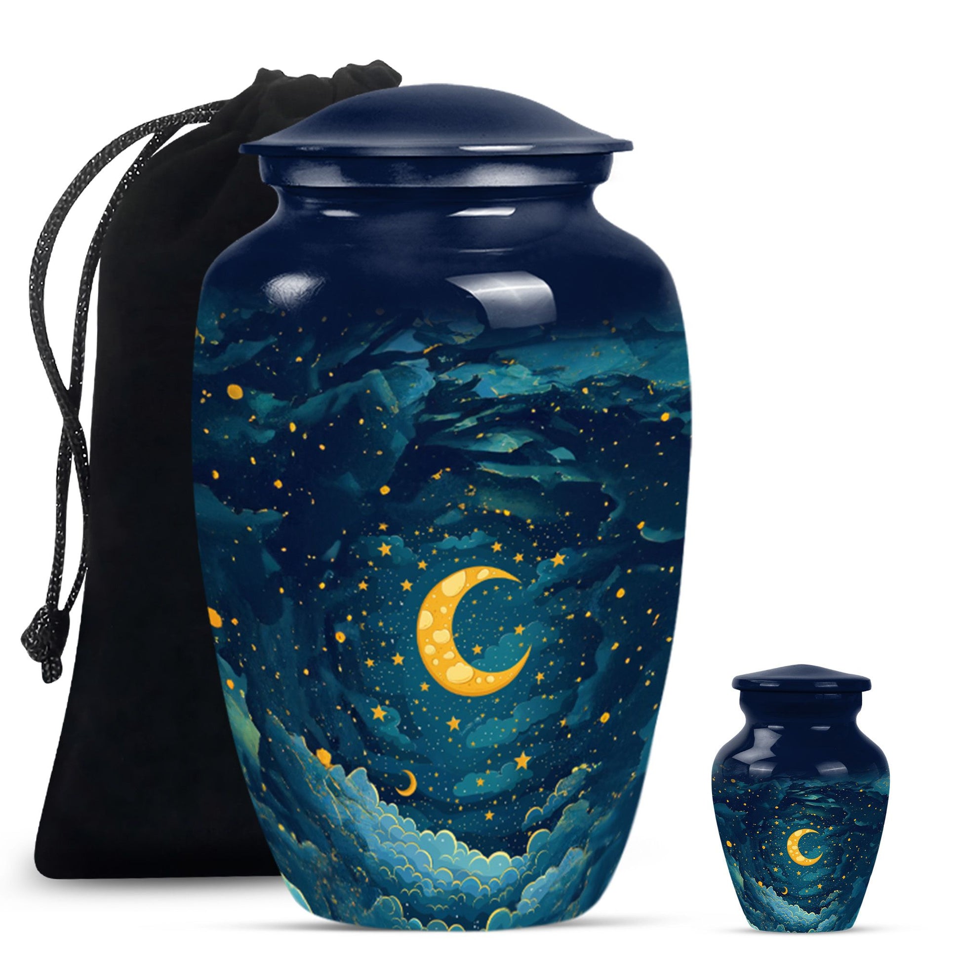 Majestic Moon Theme Large Urn With 1 Keepsake Urn