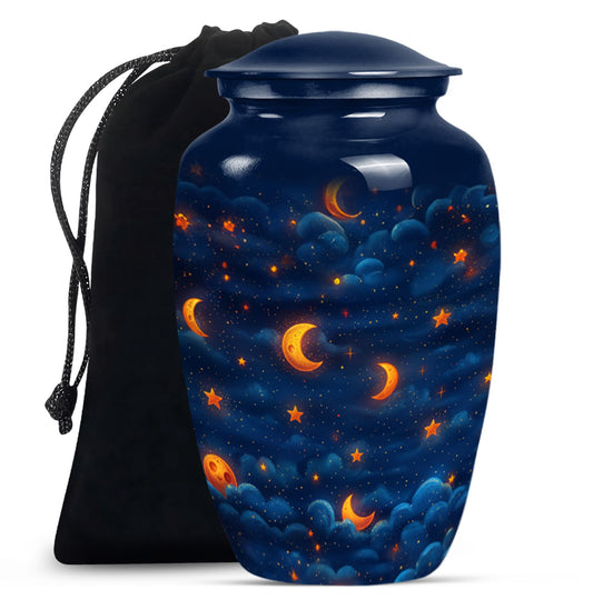 Night Sky Theme Large Urn 10 Inch