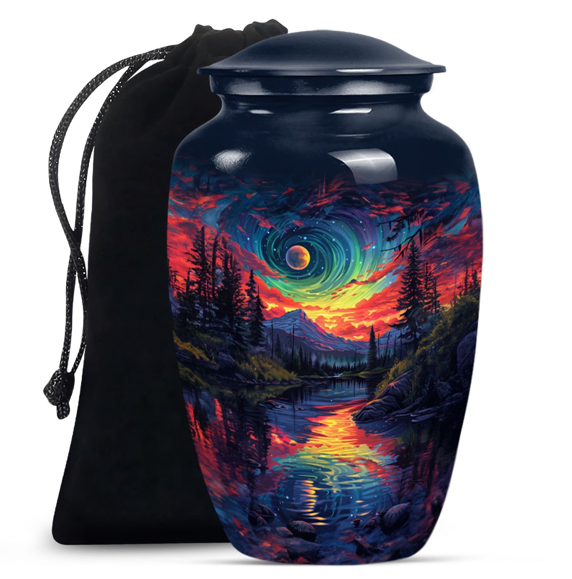 Majestic Sky Theme Large Urn 10 Inch