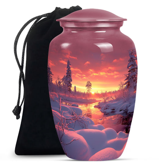 Majestic Sky Theme Large Urn 10 Inch