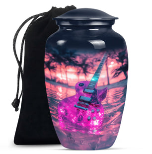 Guitar Theme Large Urn 10 Inch
