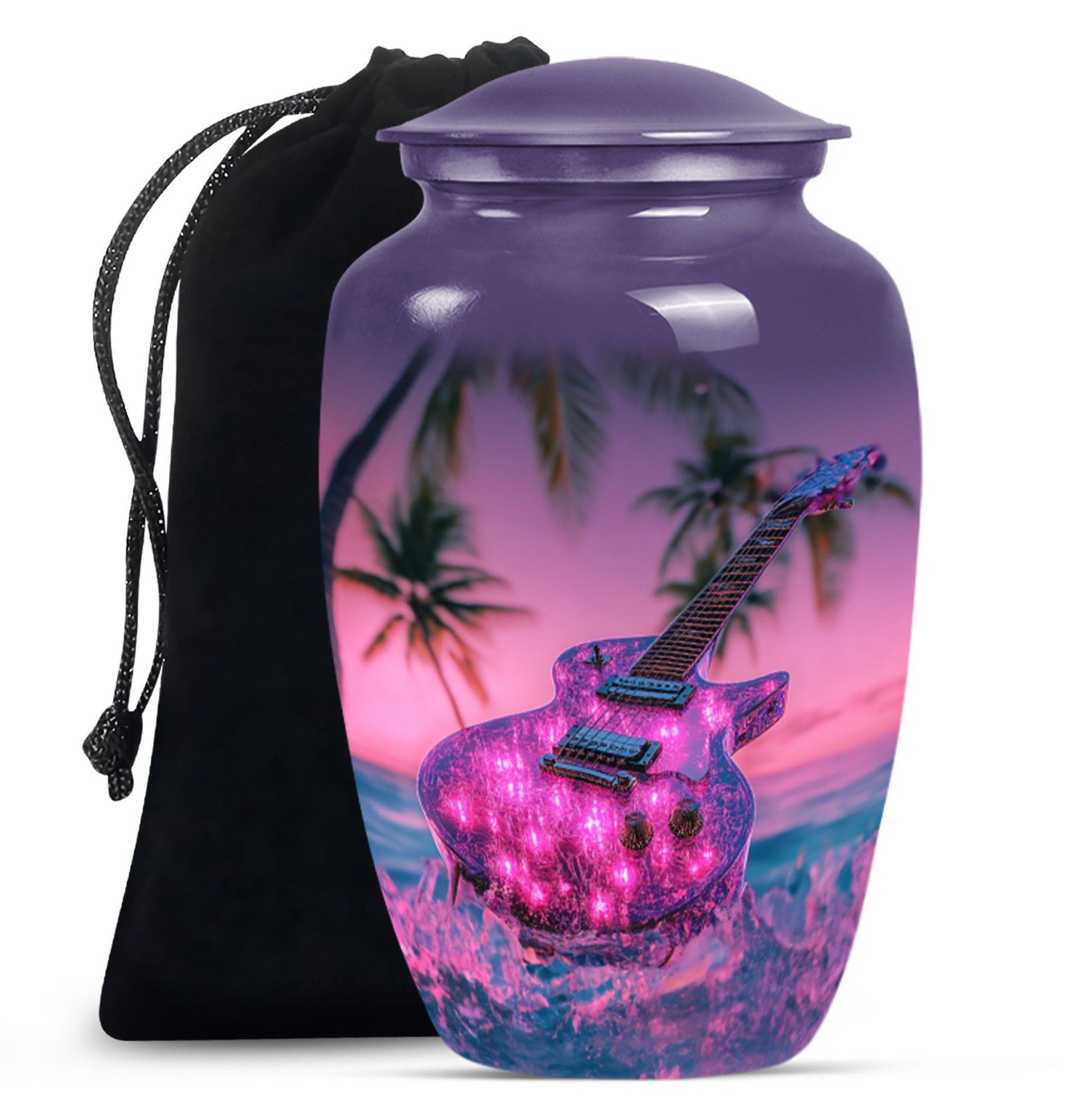 Guitar Theme Large Urn 10 Inch