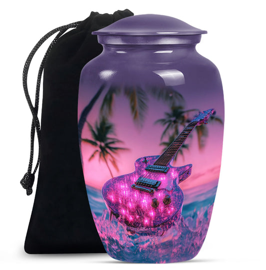 Guitar Theme Large Urn 10 Inch