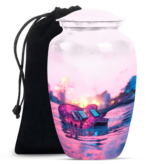 Guitar Theme Large Urn 10 Inch