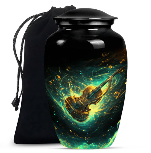 Guitar Theme Large Urn 10 Inch
