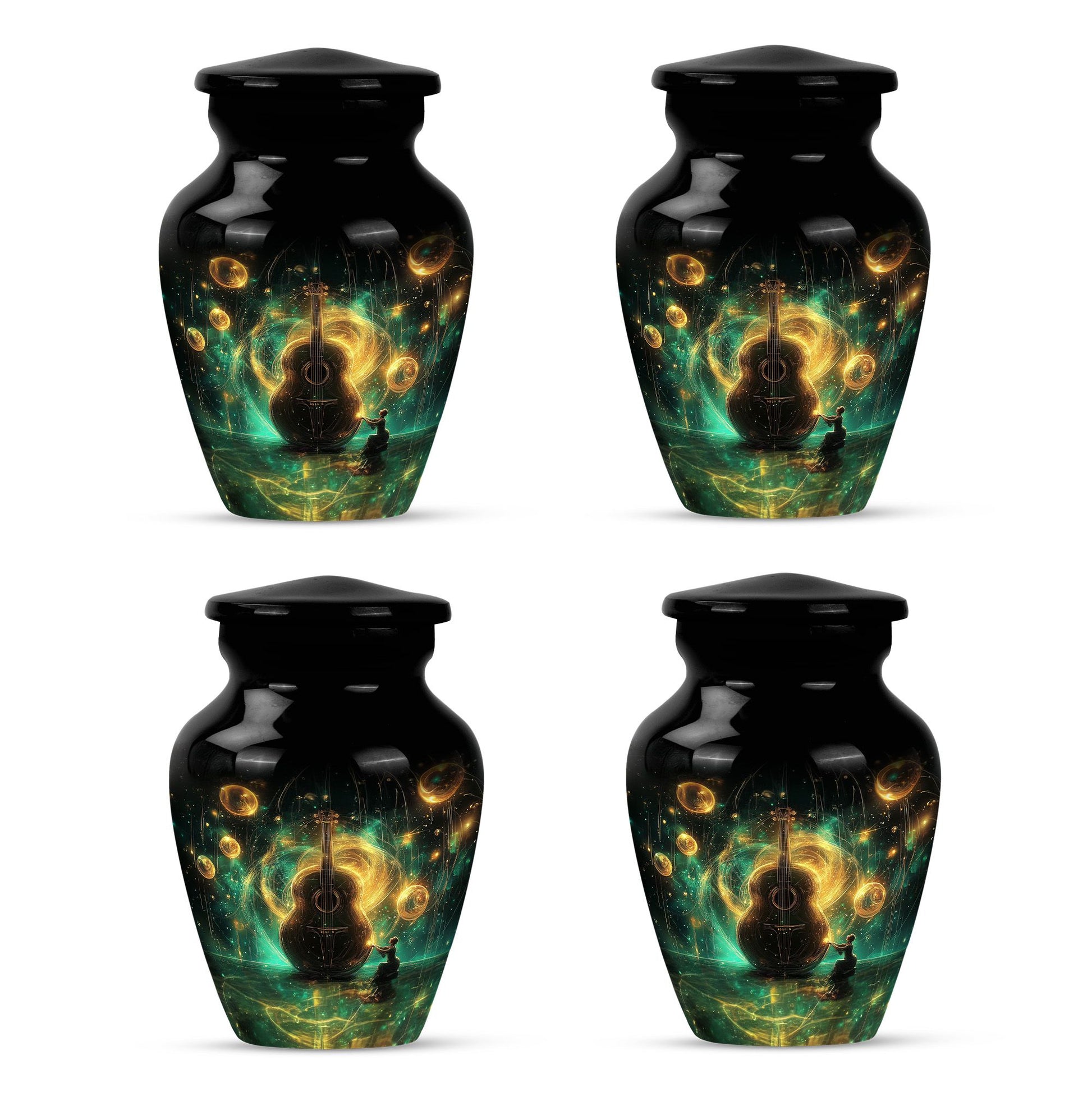 Guitar Theme 3 Inch Keepsake Pack of 4