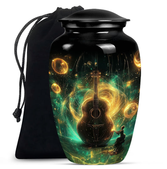 Guitar Theme Large Urn 10 Inch