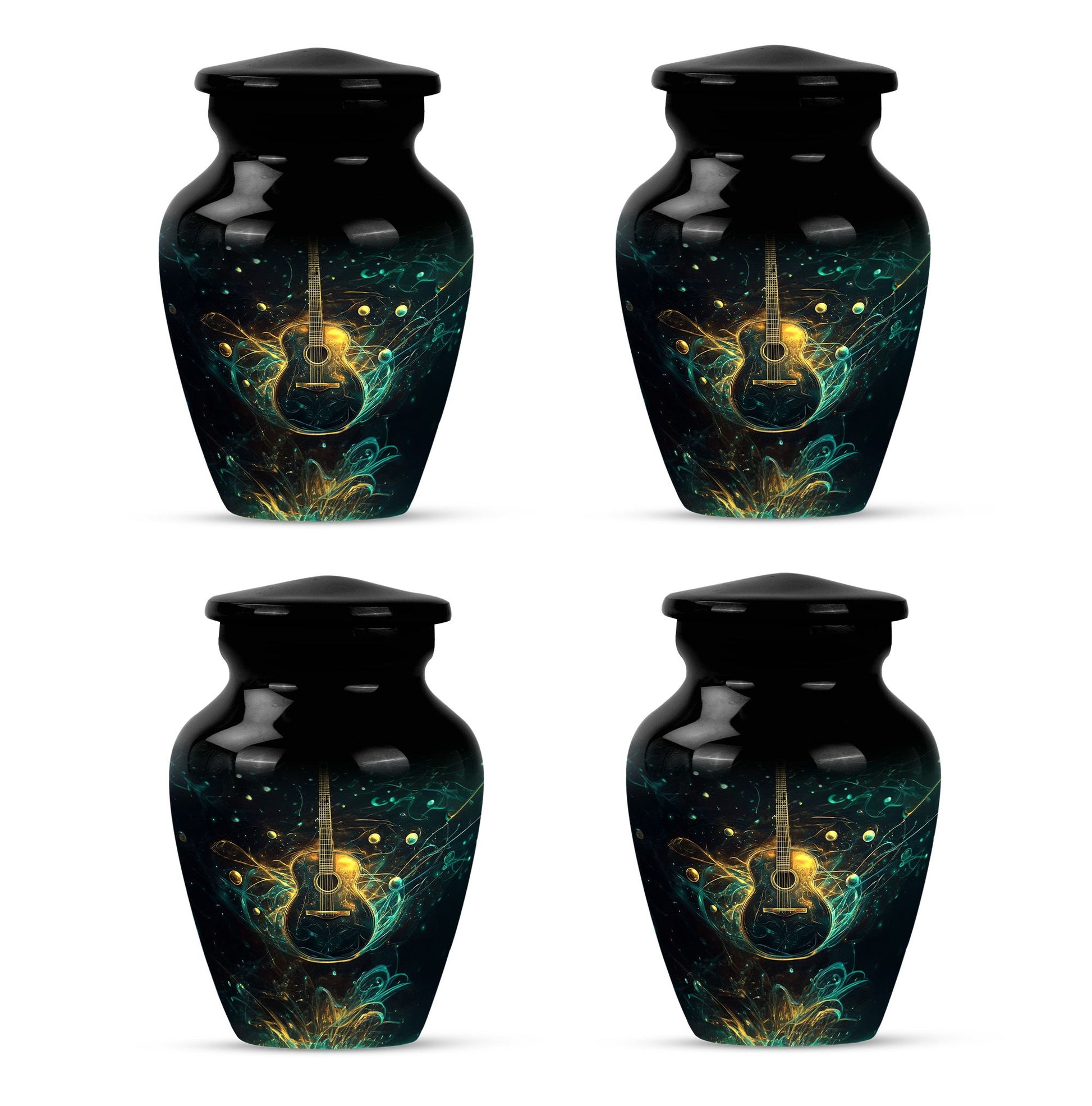 Guitar Theme 3 Inch Keepsake Pack of 4