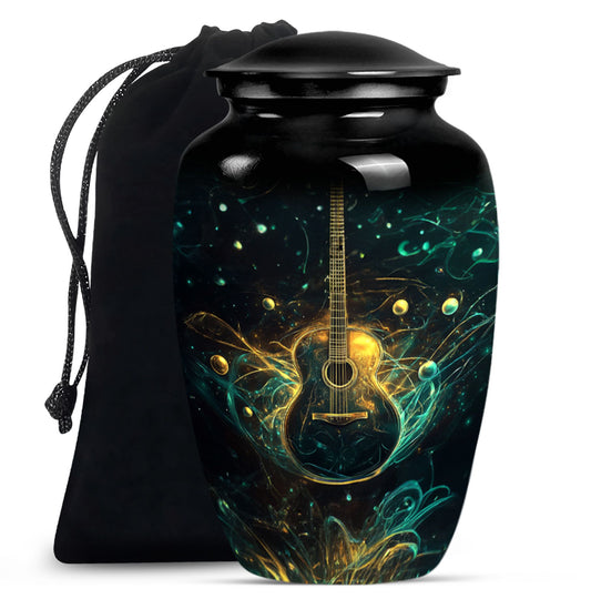 Guitar Theme Large Urn 10 Inch