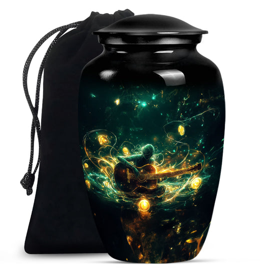 Guitar Theme Large Urn 10 Inch