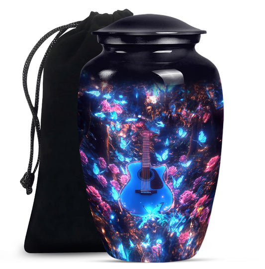 Guitar Theme Large Urn 10 Inch