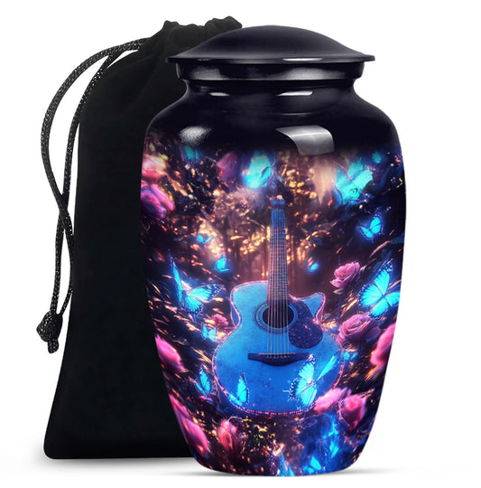 Guitar Theme Large Urn 10 Inch
