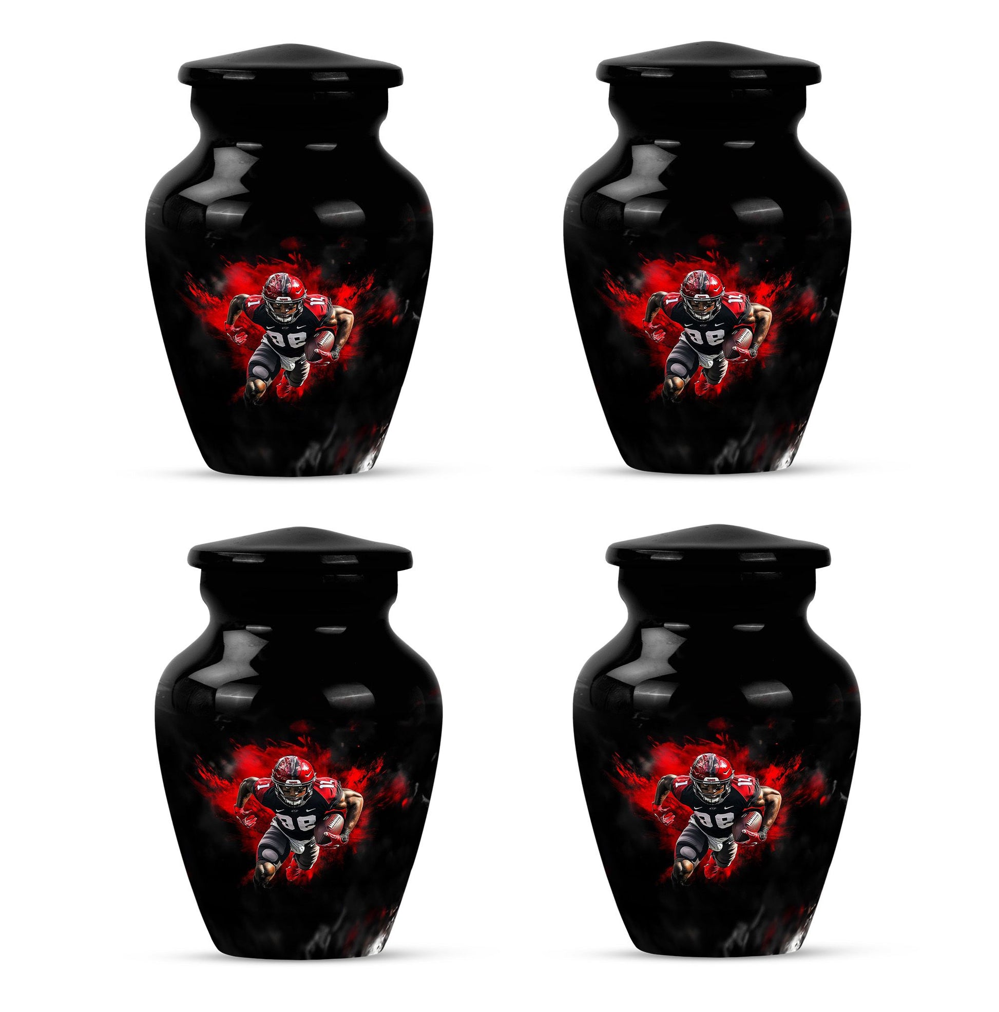 Football Theme 3 Inch Keepsake Pack of 4