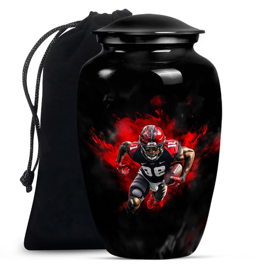 Football Theme Large Urn 10 Inch