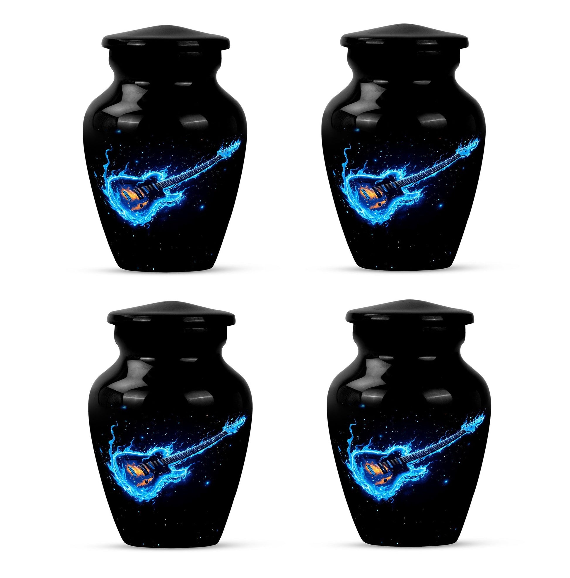 Guitar Theme 3 Inch Keepsake Pack of 4