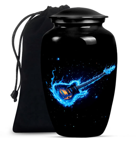 Guitar Theme Large Urn 10 Inch
