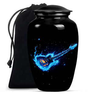 Guitar Theme Large Urn 10 Inch