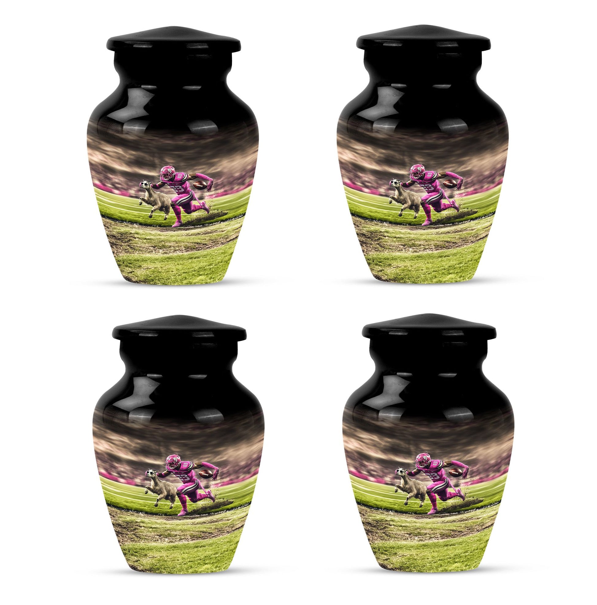 Football Theme 3 Inch Keepsake Pack of 4