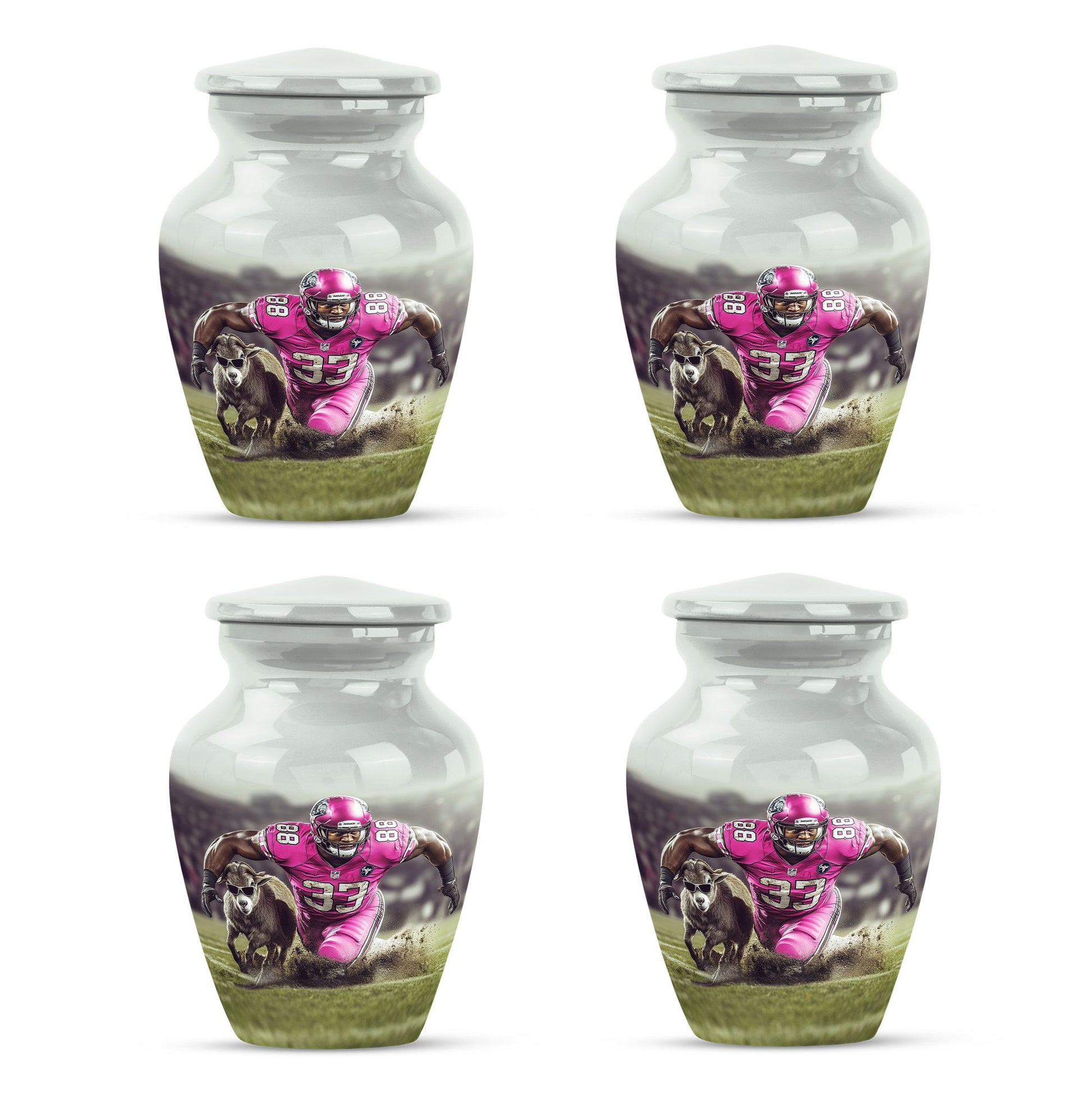 Football Theme 3 Inch Keepsake Pack of 4