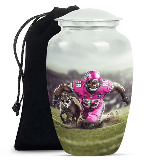 Football Theme Large Urn 10 Inch