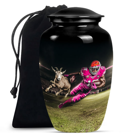 Football Theme Large Urn 10 Inch