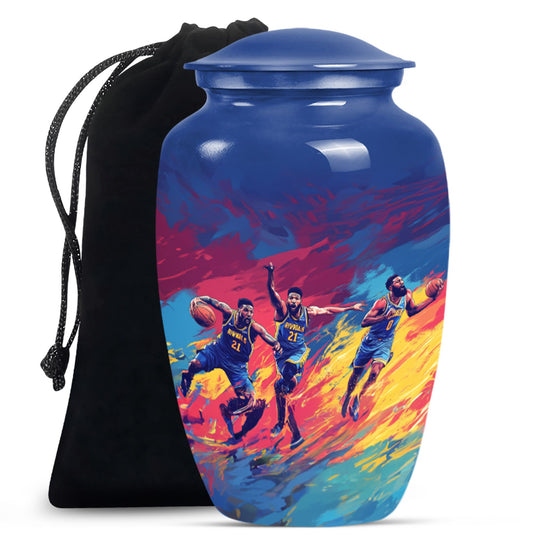 Football Theme Large Urn 10 Inch