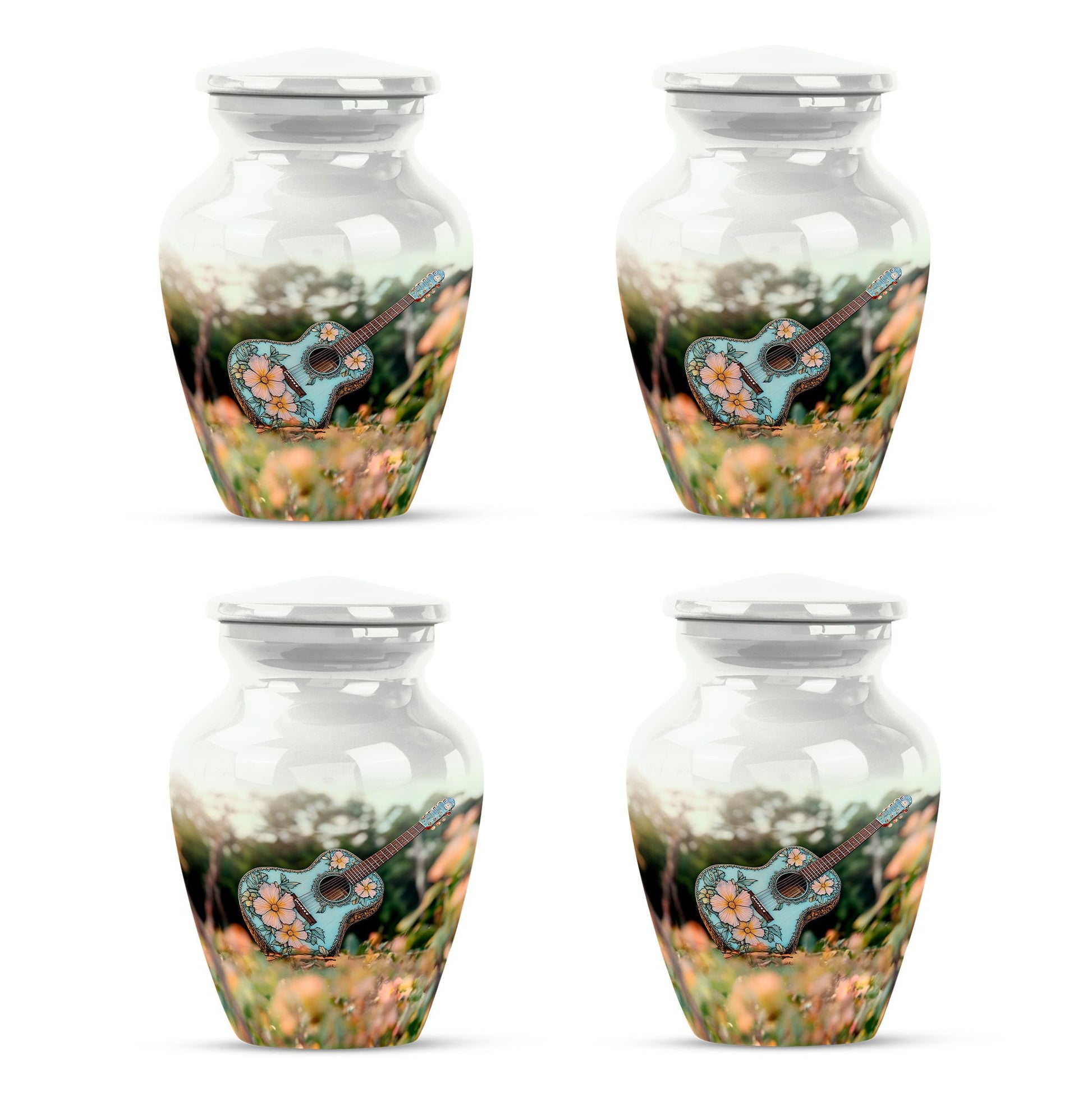 Guitar Theme 3 Inch Keepsake Pack of 4