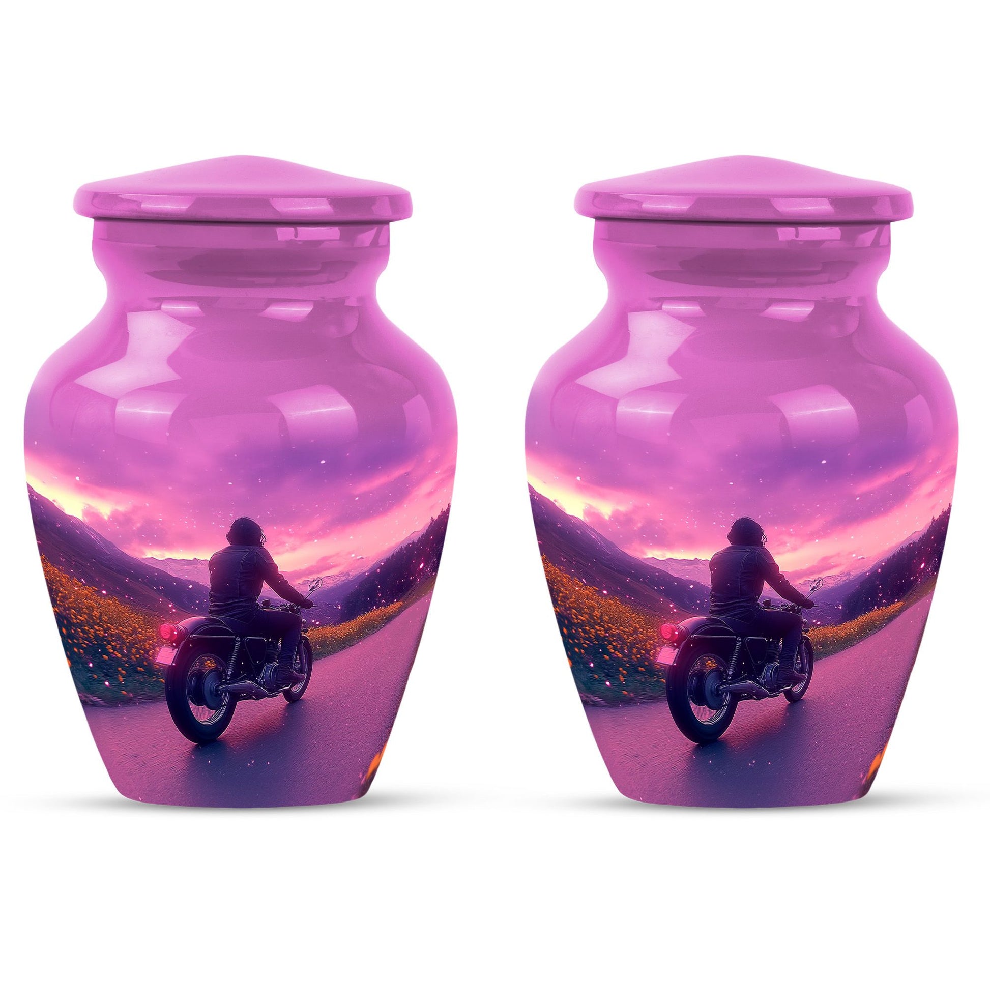 Motorbike Riders Theme 3 Inch Keepsake Pack of 2