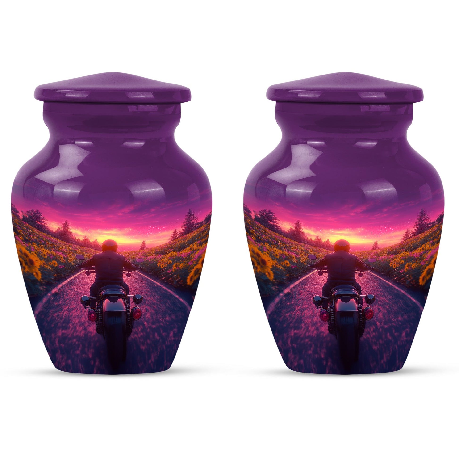 Motorbike Riders Theme 3 Inch Keepsake Pack of 2