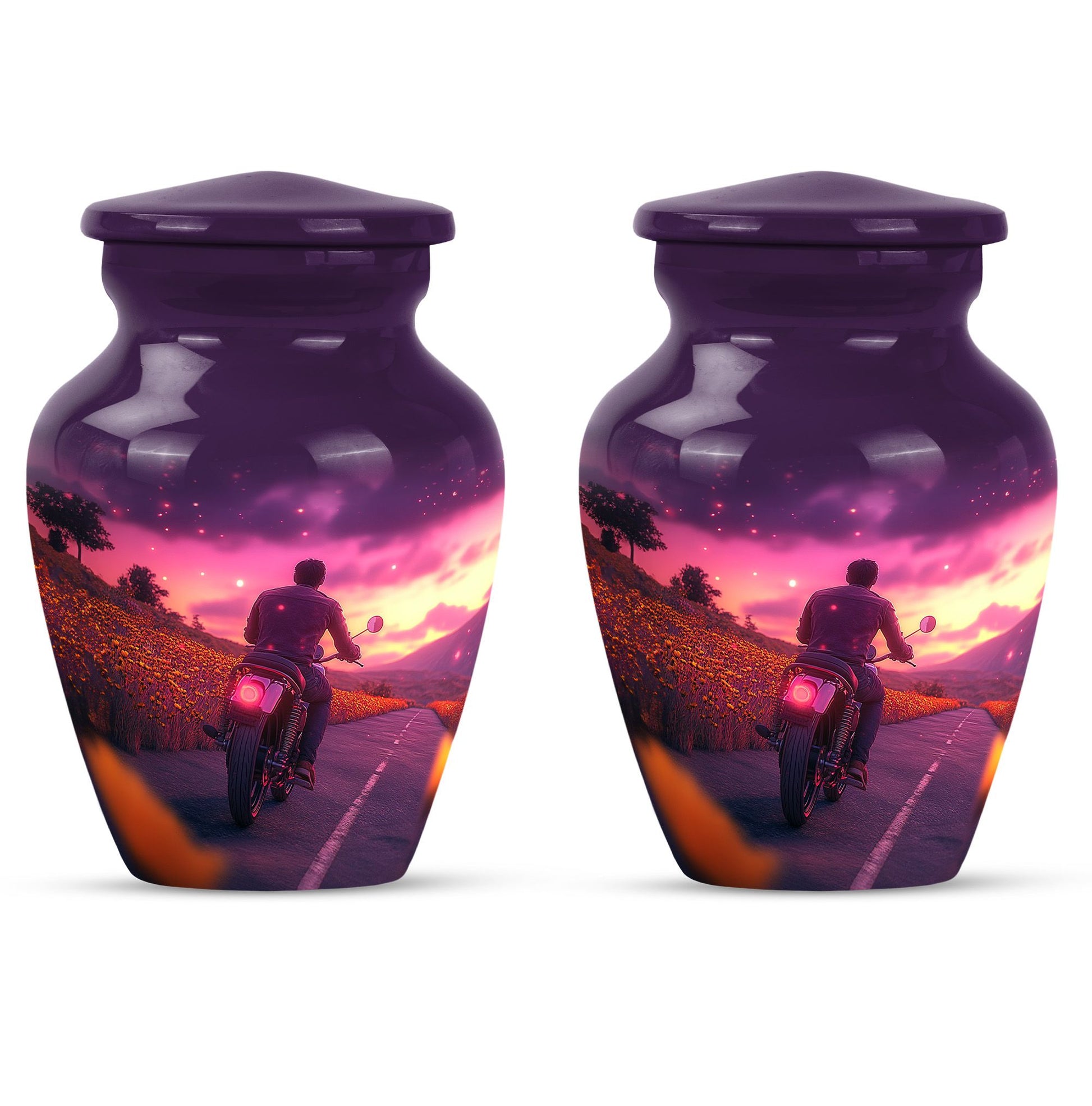 Motorbike Riders Theme 3 Inch Keepsake Pack of 2