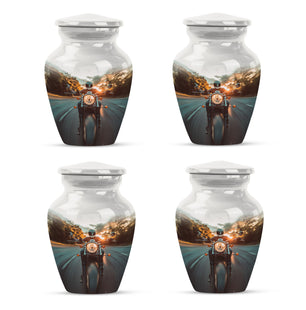 Motorbike Riders Theme 3 Inch Keepsake Pack of 4