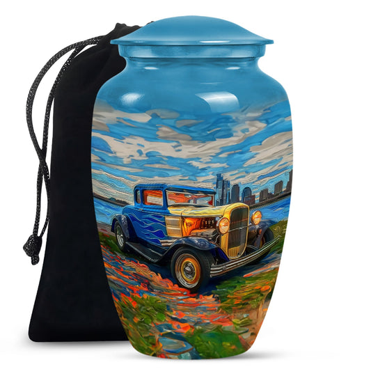 Car Theme Large Urn 10 Inch