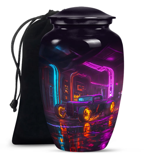 Car Theme Large Urn 10 Inch